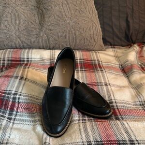 Aldo Black Leather Loafers